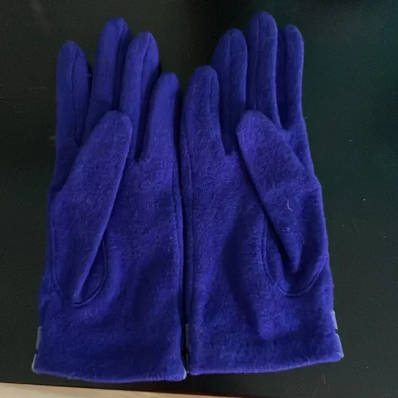 Wool Purple Dress Gloves - Picture 2 of 4